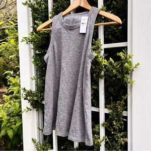 NWT New Ann Taylor Loft Women’s High Neck Knit Cotton Blend Racerback Tank Top